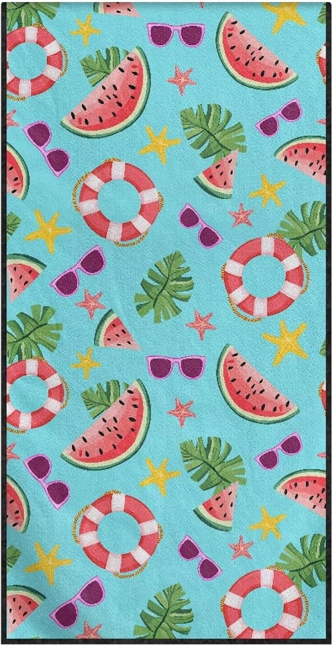 INSTANTARTS Summer Pool Watermelon Car Seat Cover Protector Sweat Towel Multi-Functional Car