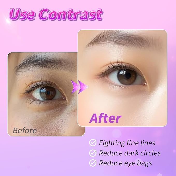 Eye Masks (24 Pairs) - Gift for Her - Tri-color Glitter Under Eye Patches for Dark Circles, Puffiness, Wrinkles, Soothing & Hydrating, Peptides Eye Gel Pads, Beauty Essential for Women, Birthday Gift