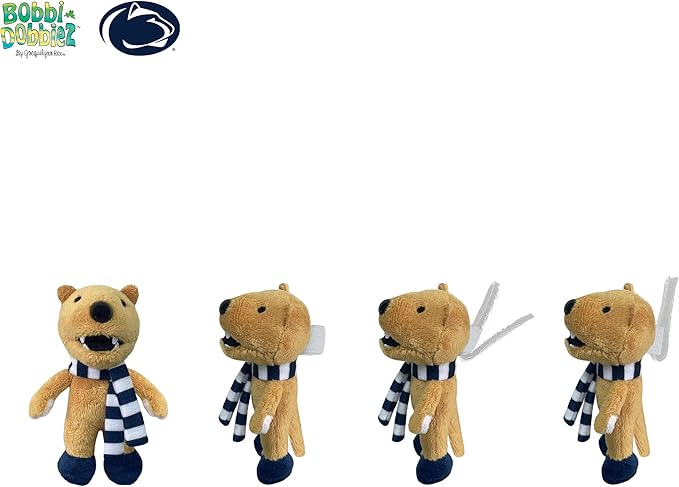 Bobbi-Dobbiez Attachable Plushie Penn State Nittany Lion Mascot – Attaches to Backpacks, Bags, Shoes, Water Bottles, and More