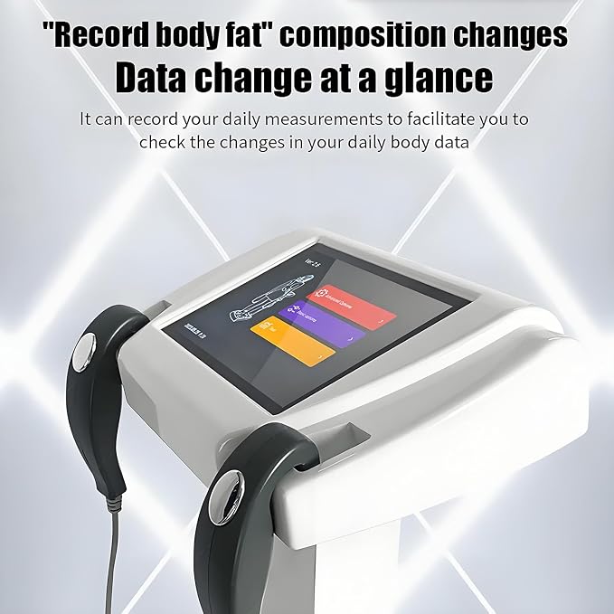 Professional Body Composition Analyzer,Body Fat Scale, Body Composition Analyzer, Body Fat Detection Equipment, Professional-Grade Analyzer, Muscle Detection and Analysis White