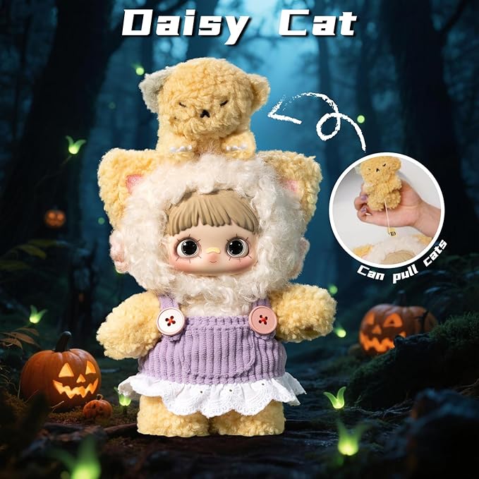 Plush Blind Box,Maymei Twin Secret Realm Series Stuffed Blind Box Doll 1PC,Kawaii Mystery Plush Toys Collectible for Birthday Gift,Halloween Plush Toys (1 of 7 Possible Styles)