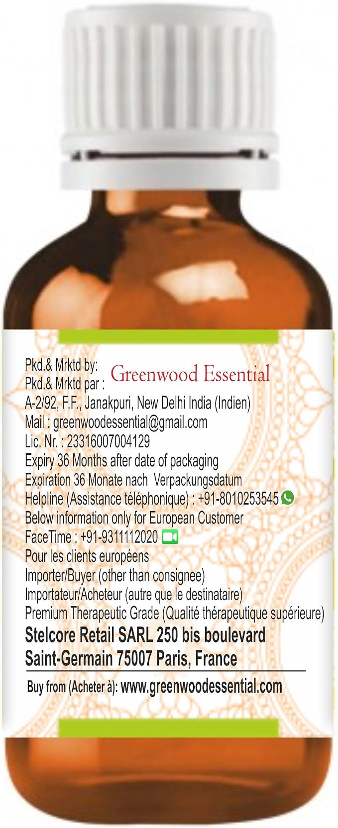 Greenwood Essential Rosemary Essential Oil (Rosmarinus officinalis) for Healthy Hair Pure | Non-Sticky | Non-Greasy | Lightweight | Men & Women | All Hair Types | 50ml (1.69 oz)