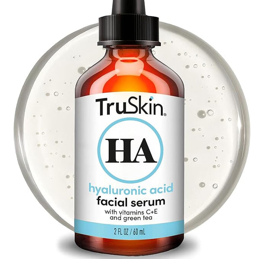 TruSkin Hyaluronic Acid Serum for Face – 7 Ultra-Hydrating Ingredients – Moisturizing & Plumping Facial Serum for Smooth, Healthy-Looking Skin, 2 Fl Oz