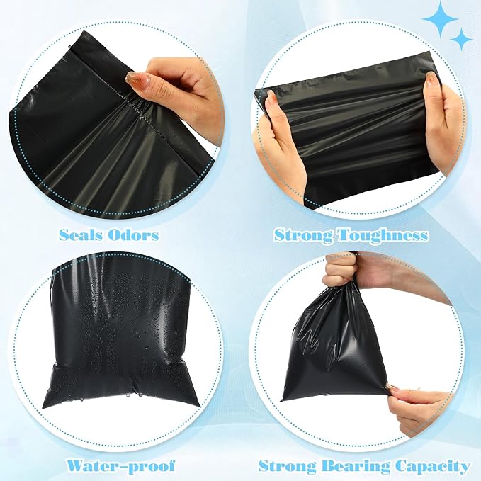 Fulmoon 300pcs Sanitary Napkin Disposal Bag Disposable Sanitary Bag Personal Care Disposal for Tampons Trash Bags period Tampon Bags for Women Privacy Handling Sack Diaper Sack(Black)