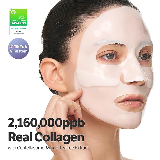 SUNGBOON EDITOR Deep Collagen CICA Tea Tree Overnight Mask | Acne Mask for Redness & Soothing | 2,160,000PPB Collagen + Tea Tree + Centella | Korean Skincare, 4ea | Valentines Day Gifts for Woman