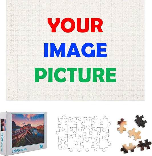 Custom Puzzle from Photo Custom Jigsaw Puzzle Unique Birthday Present Suitable for Children Family and Friends Personalized Puzzle-Multi Size (500piece-Wooden)