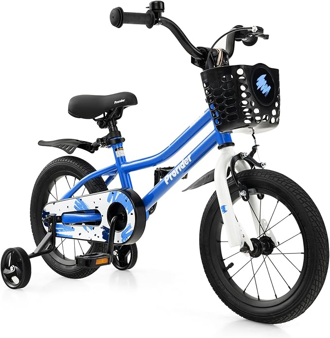 BABY JOY Kids Bike, 12 14 16 18 20 Inch Children Bikes for Boys Girls Teens 3-8 8+ Years w/Training Wheels or Kickstand, Handbrake, Coaster Brake & Removable Basket, Kids Bicycle of Multiple Colors