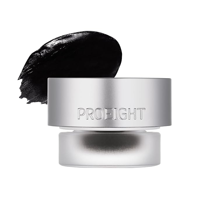 Piccasso PROEIGHT Stay On Gel Eyeliner 01 Deep Black, Long Lasting Waterproof Cream Texture High Pigment Eyeliner for Precise Smooth Drawing, Korean Makeup