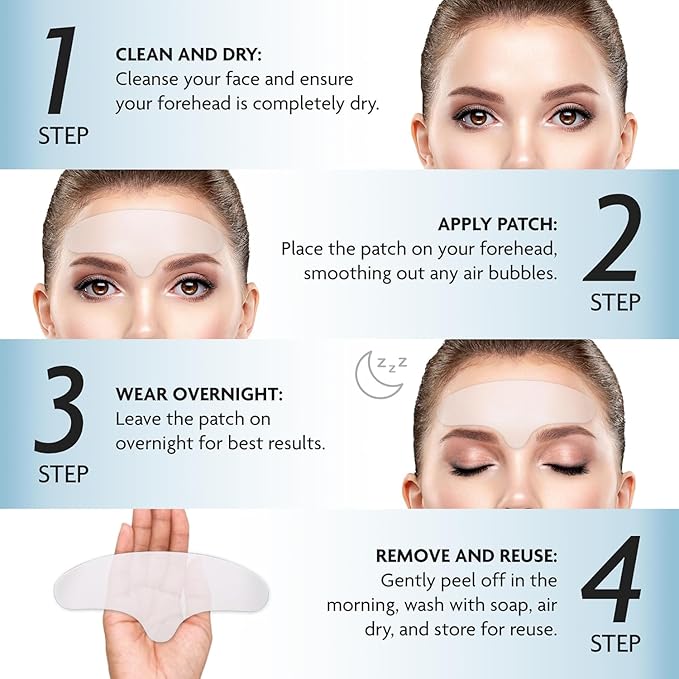 Dersie Silicone Forehead Wrinkle Patches (3 Count (Pack of 1))