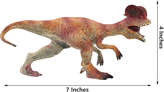 Gemini&Genius Dilophosaurus Dinosaur Toys for Kids, Dino Action Figure, Party Supplies, Dinosaur World Cool Birthday Gifts to Kids
