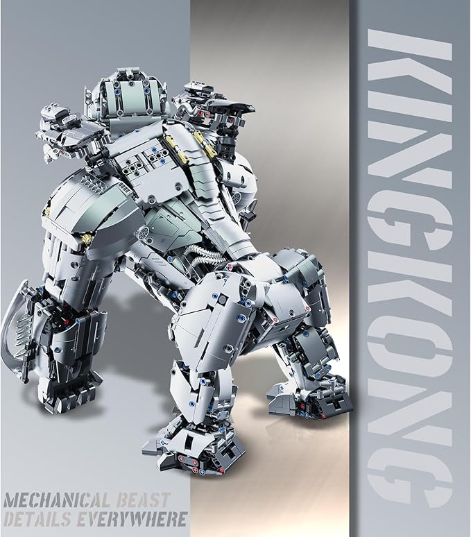 Transforming Robot Building Set for Adult, King Kong Robot Building Kit with Green Lignt, Transforming Toys for Boys. 4160pcs