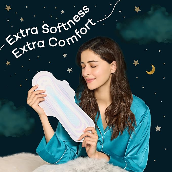 Whisper Bindazzz Night Sanitary Pads|Pack of 16 Thin Pads|XXL+|Upto 0% Leaks|60% Longer & Wider Back|Dry Top Sheet|Long Lasting Coverage|Faster Absorption|36 Cm Long|with Disposable Wrap