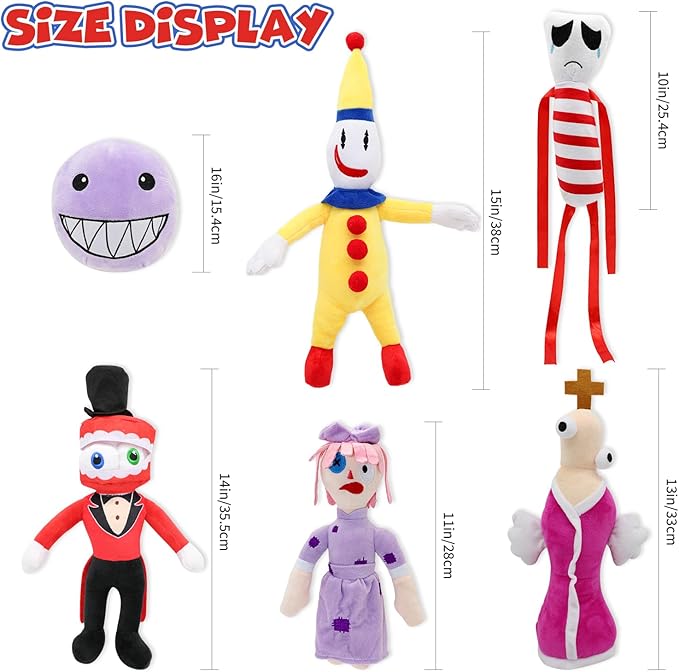 The Amazing Digital Circus Plush,12" Pomni Plushies Toy Gift, Cute Stuffed Figure Doll for Kids and Adults, Birthday Halloween Christmas Choice for Boys Girls