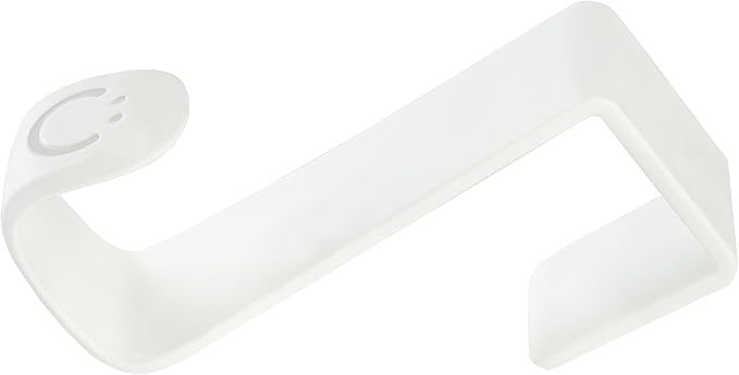 Ubbi Multi-Use Potty and Utility Hook, No Hardware Or Installation Needed, Durable and Sturdy to Hang Over Toilet Tank Or Door, Polypropylene, White (Pack of 2)