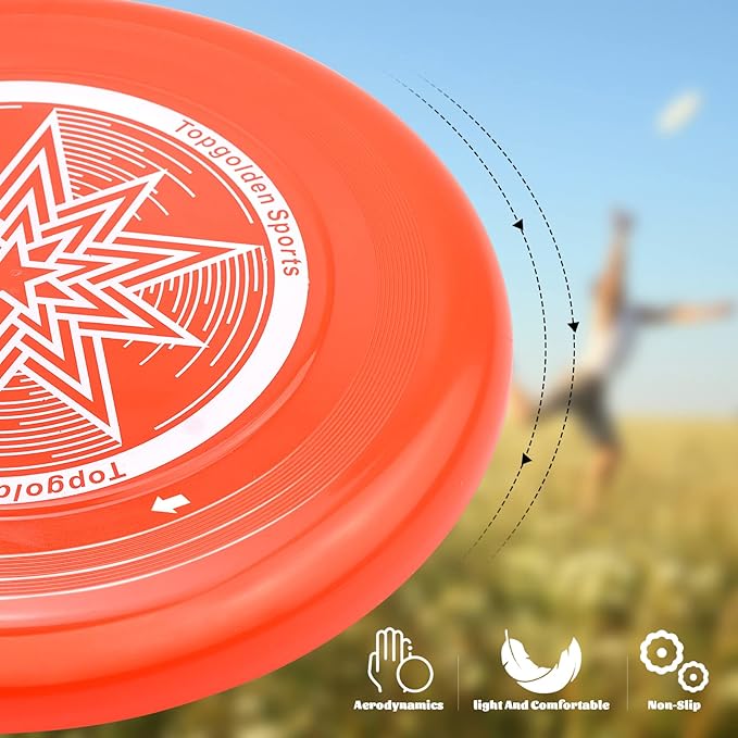 Eastgoing Outdoor Flying Disc 175 Gram, 10.75 Inch Sport Disc ，Loads of Colors Available, Suitable for Competitions, Team Flying Disc for Beach, Park, Pet, Camping and More,