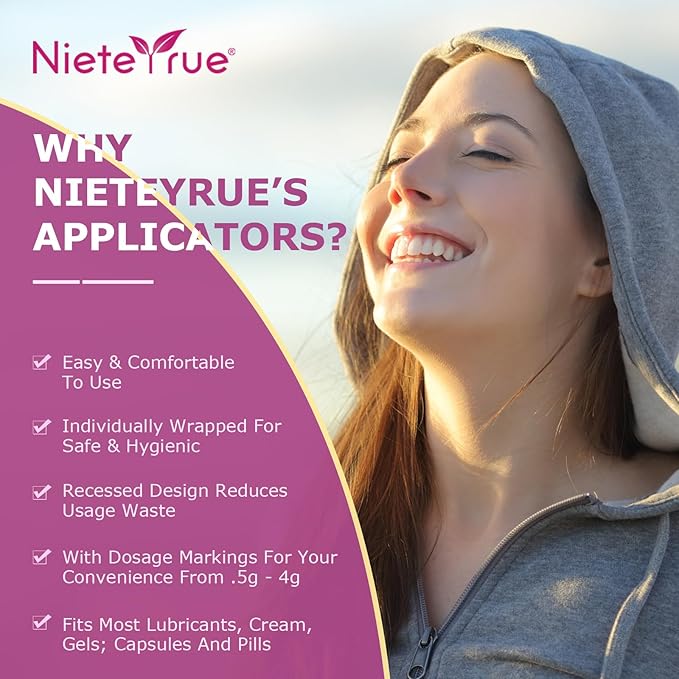 Disposable Vaginal Applicators – Updated with Dosage Markings, Individually Wrapped for Hygiene, Fits Most Lubricants, Creams & Gels, Feminine Care Essentials (20 Pack)