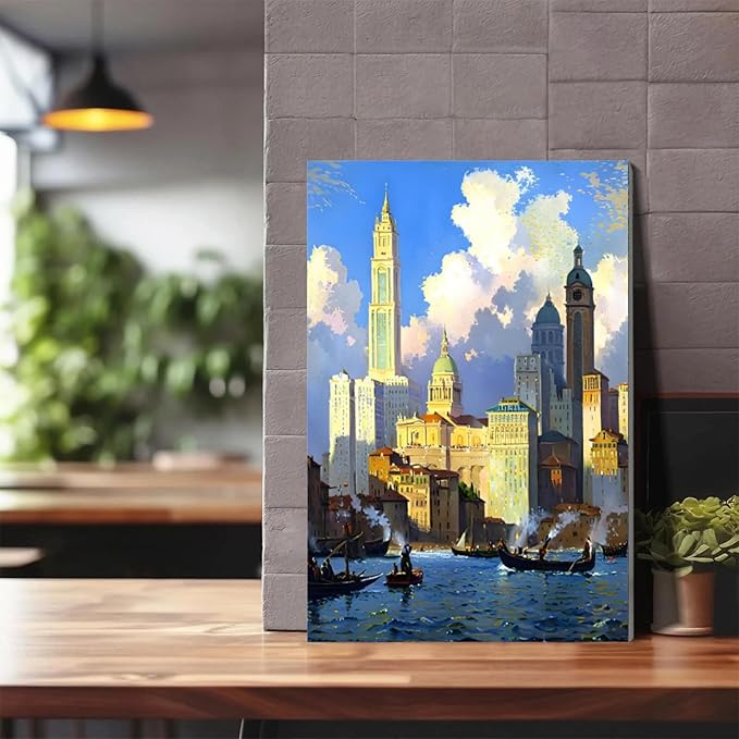 Custom Paint by Numbers for Adults from Your Photo - Personalized DIY Painting by Numbers Kit on Unframed Stretched Canvas for Beginners, Includes Brushes & Acrylic Paints - Unique Gift (16x24 Inch)