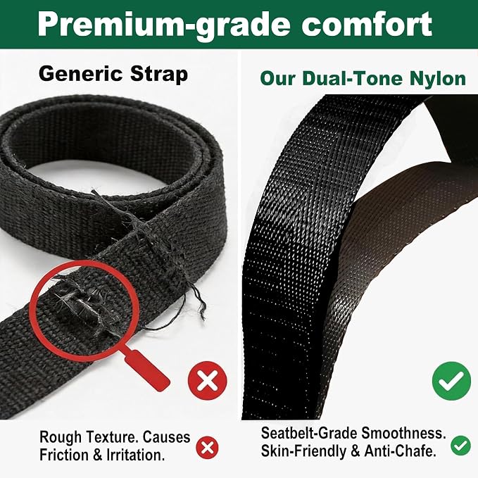 Acozycoo Stretching Strap with Loops,Non-Elastic Yoga Strap for Physical Therapy,Knee Replacement Recovery & Plantar Fasciitis,Leg Stretcher Band for Flexibility & Hamstring Rehab