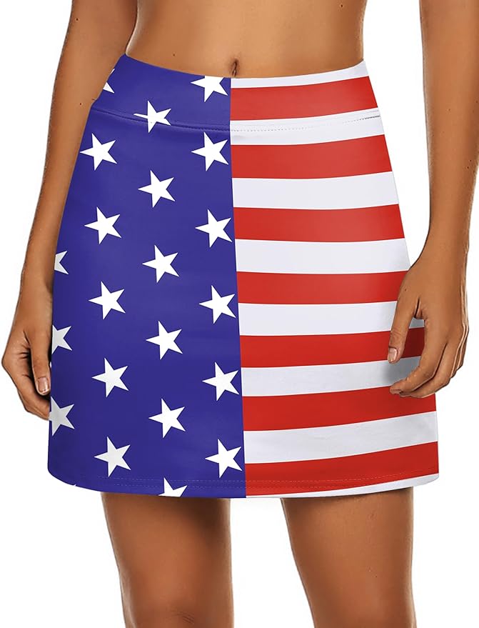 Ekouaer Women's Active Performance Skort Lightweight Skirt for Golf Tennis | Built-in Shorts, A Line, High Waisted, Tummy Control, Pickleball, Running, Workout, Sports, Skorts for Woman