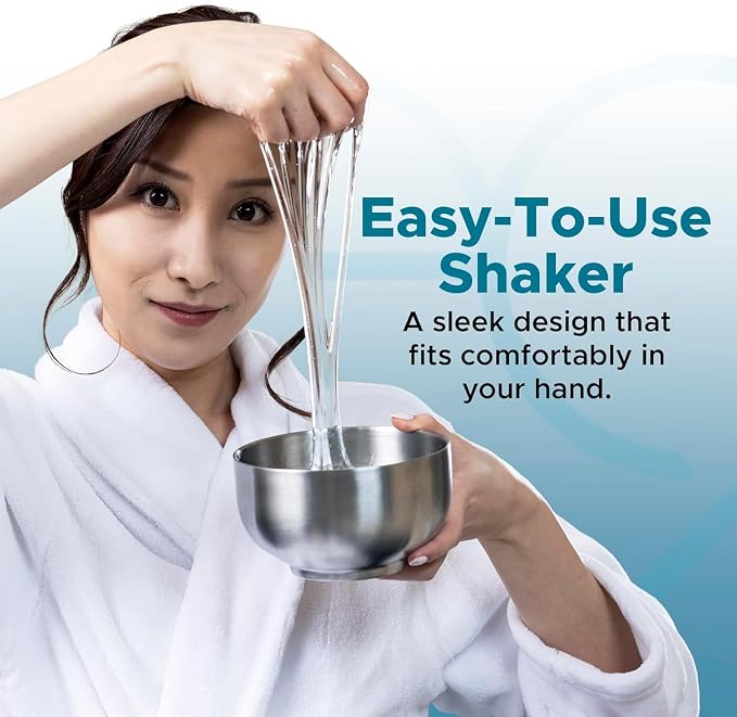 Nuru Massage Gel Powder & Bowl Set | 5 × 5g Platinum Sachets + Stainless Steel Mixing Bowl | Japanese-Made Powder | Vegan | Paraben & Glycerin Free | Makes 84.5 fl oz
