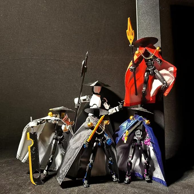 Assembly Completed Lucky 13 Action Figures, T13 Action Figure,3D Printed T13 Action Figure Multi-Jointed Movable, Dummy Hand Painted Figure, Desktop Decorations Game Gifts (White)