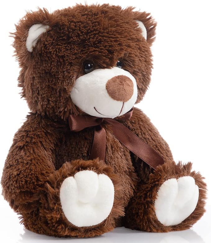 Super Color Teddy Bear Stuffed Animals Plush Toy for Children Girlfriend Family Congratulations Baby Shower Birthday Chocolate 14 inch