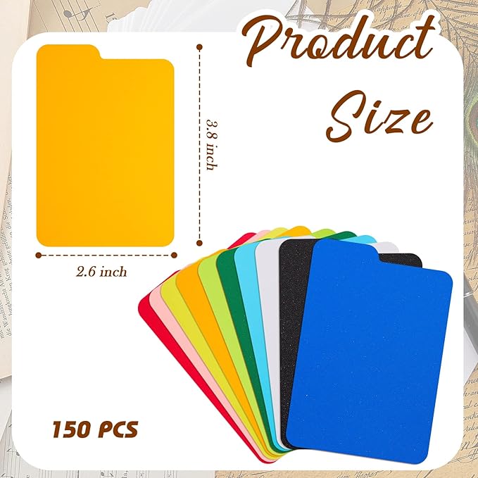 Lewtemi 100 Pcs Card Dividers PP Trading Card Page Dividers Playing Separator for Office and Sports Gathering Storage Supplies, 2.6 x 3.8 Inch, 10 Colors (Multicolor)