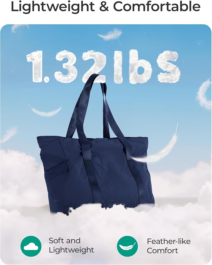 BAGSMART Tote Bag for Women, Tote Bag with Zipper Work Tote with Compartments Nurse Shoulder Hanbag for Travel, Gym