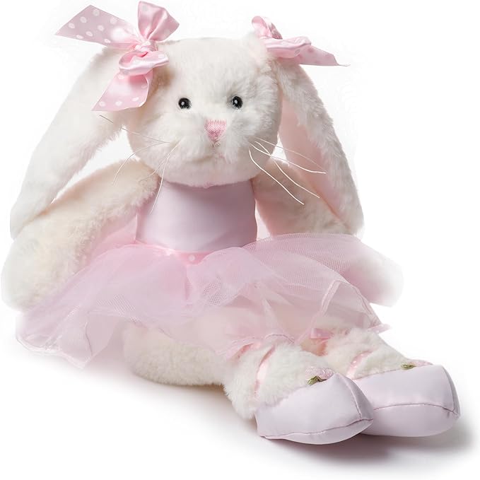 Bearington Collection Ballerina Stuffed Animal - Ballet Doll - Dance Recital Gifts for Girls - Bunny Lilly - 15"