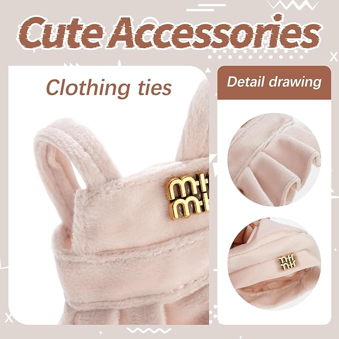 Cute Clothes for Doll Design Outfit Blind Mystery Box Accessories Mini La Boo-Boo Blah Bu Bu BuLafufu Ropa Plush Toy Stuff Dress Overalls Pajamas Hoodie Pink Suit