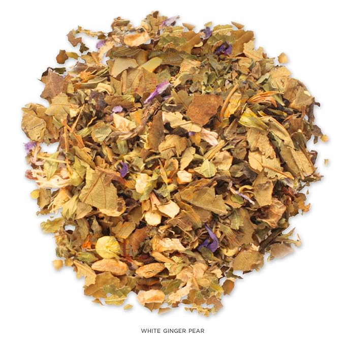 Tea Forte Premium Loose Leaf Tea Blend, Resealable 1 Pound Bag, Makes 160-175 Cups, White Ginger Pear Tea