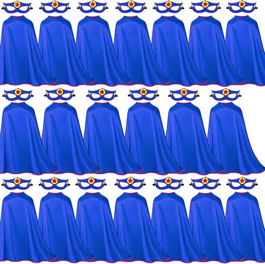iROLEWIN Superhero-Capes for Kids Bulk 20 Pack Superhero Party Favors Toddler Dress-up Halloween Group Costumes Pretend Play