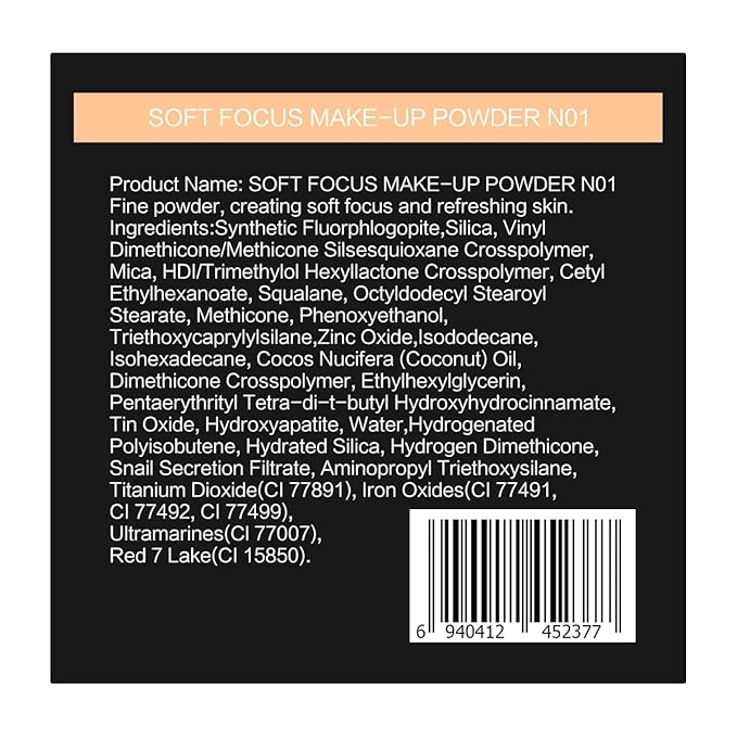 CARSLAN Soft Focus Loose Setting Powder, Waterproof, Matte, Oil Control, Shine Free, Talc-Free Face Powder Makeup, 24H Longwear Finishing Powder, N01 Natural for Medium & Tan