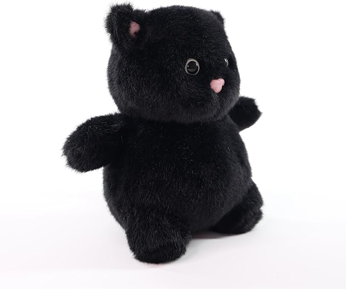 Sew Butiful 8" Black Cat Stuffed Animals Plush, Cute Plushie for Animal Themed Parties Teacher Student Award, Animal Toys for Baby, Boy, Girls, Great for Nursery, Room Decor, Bed