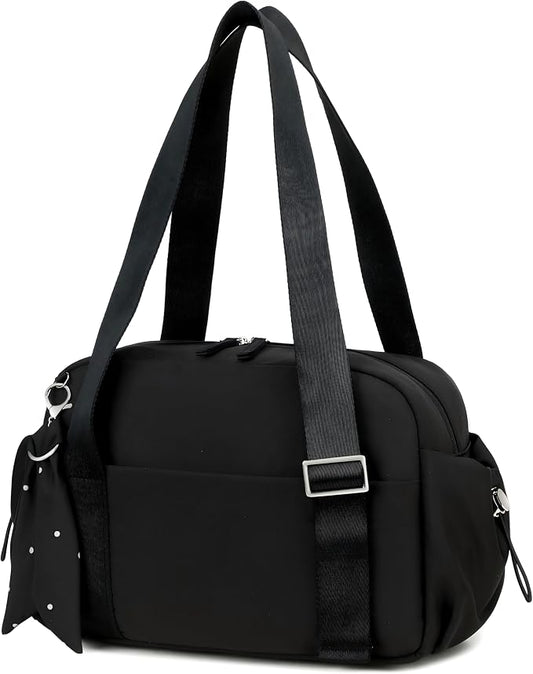 LOIDOU Aesthetic Mini Gym Bag for Women with Wet Dry Pocket, Lightweight Dance Ballet Gymnastic Small Tote Bag for Workout Yoga Clean Girl Lifestyle Overnight Weekend Trip