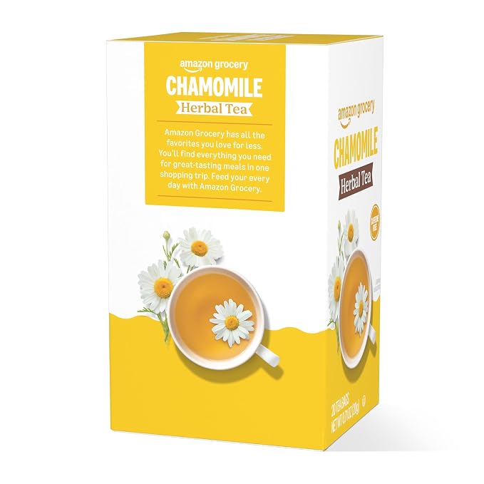 Amazon Grocery, Chamomile Herbal Tea Bags, 20 Ct (Pack of 2)