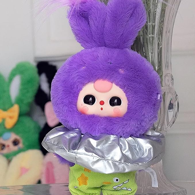 CALEMBOU Plush Doll Blind Box, Cute Rabbit Stuffed Animal Vinyl Plush Toys, Kawaii 1 of 6 Possible Mystery Collectible Toys Cute Soft Animals Charm Birthday Gifts (Lili's Rabbit Town 1pc)