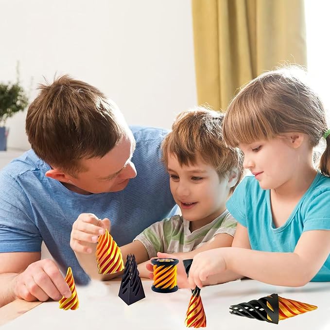 4 Packs Impossible Cone,Spiral Cone Fidget Toy,Impossible Cones passthrough Impossible Pyramid for Relaxing,Spiral Fidget Toy passthrough Impossible Cone,Birthday for Adults & Kids