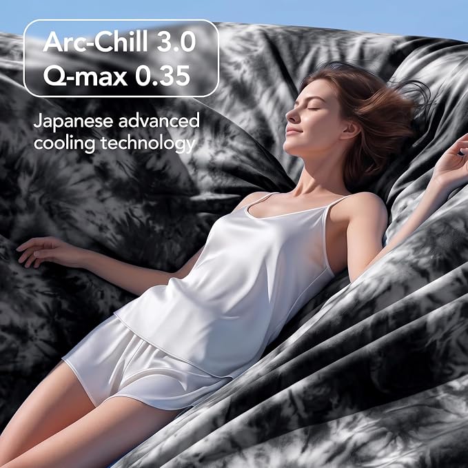 Cooling Blanket Queen Size 80"x88" for Hot Sleepers | Cold Summer Soft Blanket for Bed Couch and Travel Absorbs Heat Q-Max>0.35 Cool Lightweight Throw for Night Sweats Menopause