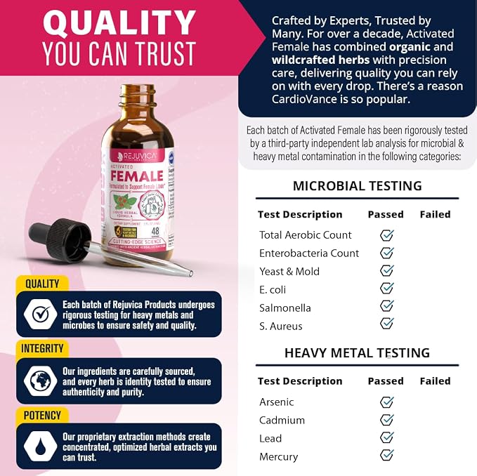 Rejuvica Activated Female Libido Booster Drops for Women | Maca, Horny Goat Weed, Damiana & Ashwagandha | Supports Desire, Intimacy & Overall Wellness | 1+ Month Supply
