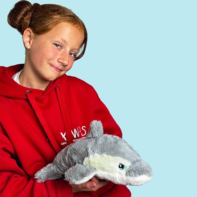 Deluxe Paws Eco-Friendly Dolphin Plush Made from 100% Recycled Materials