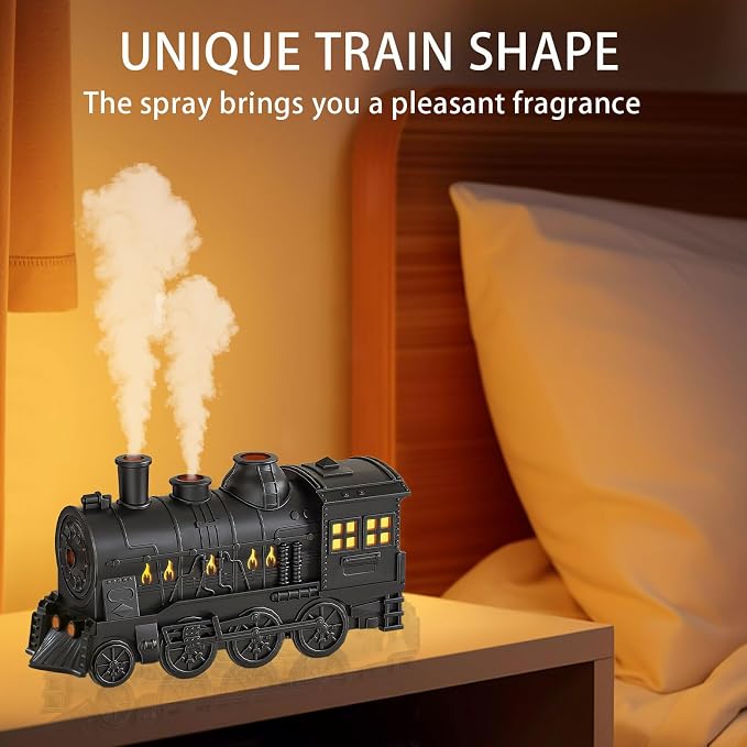 Train Diffusers for Essential Oils,300ml Magic Train Diffuser, Large Room Remote Control Aromatherapy Diffuser, Ultrasonic Cool Mist Humidifier Auto Off for Office Bedroom