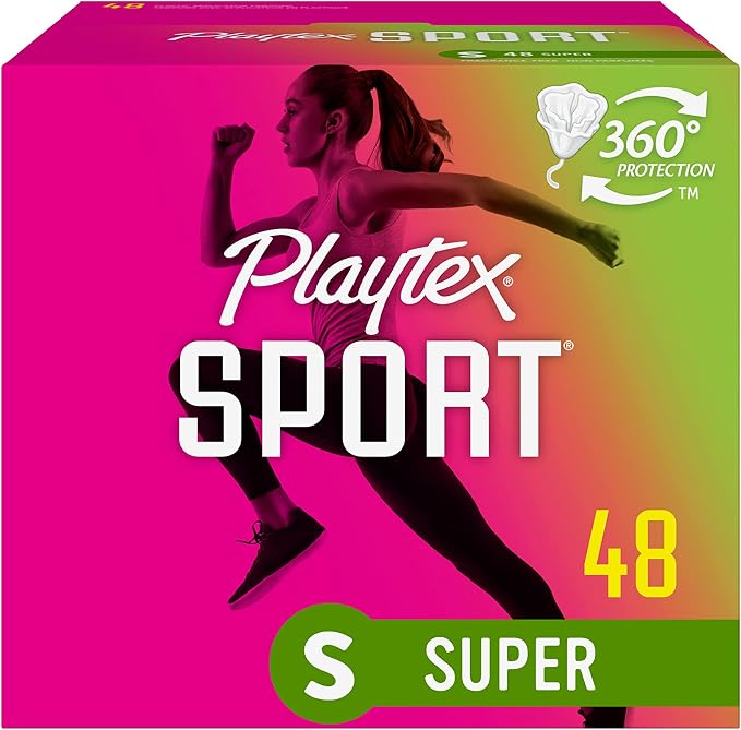 Playtex Sport Tampons, Super Absorbency, Fragrance-Free - 48ct & Sport Tampons, Super Plus Absorbency, Fragrance-Free - 36ct