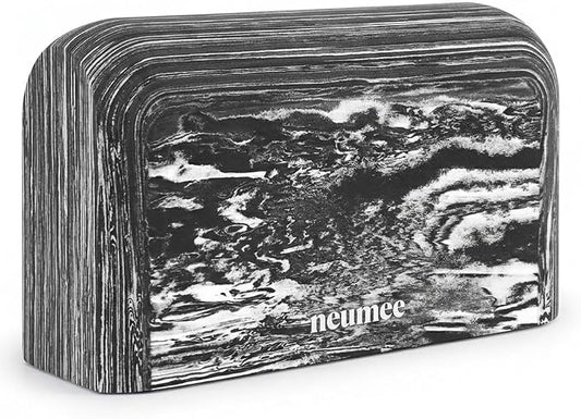 Yoga Block, EVA Foam Yoga Brick with Arc Shape & Non-Slip Grip, Lightweight Portable Yoga Block for Women Men, Ink Painting Design, Yoga Accessories for Poses, Pilates, Meditation, Balance & Stretching