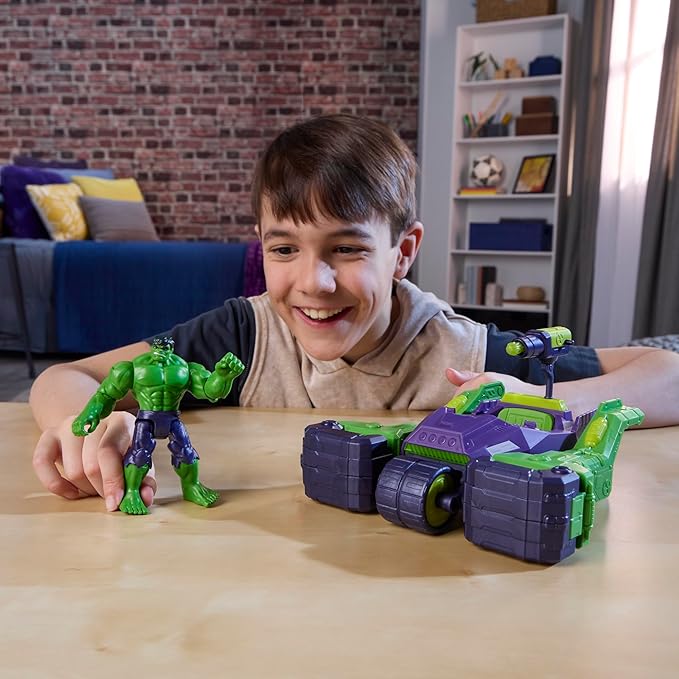 Marvel Avengers VenomVersus Epic World of Action Hulk Blast & Smash Truck Figure & Vehicle Set, 4-Inch Super Hero Toys for Kids Ages 4+