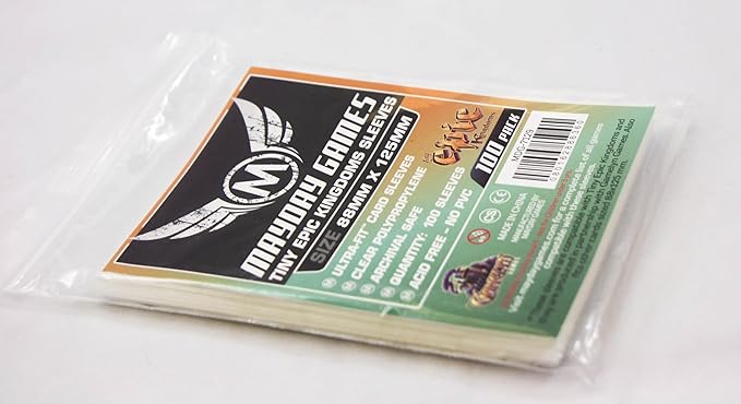 Mayday Games Sweet Lands Compatible Card Sleeve Standard Bundle - Clear Polypropylene, 40 Micron, 500 Standard Board Game Card Protector Sleeves - MDG-0186B