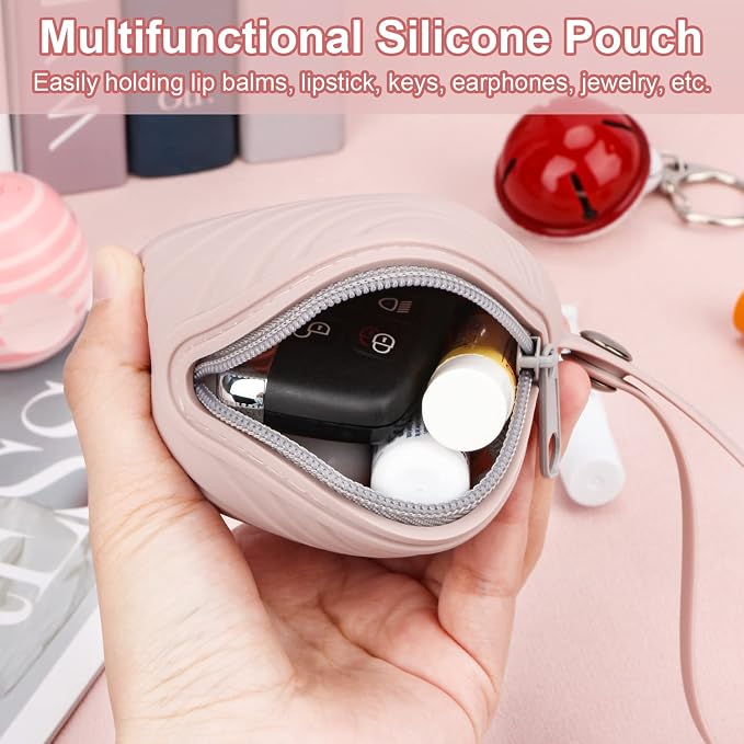Menstrual Cups Case Storage Bag Travel Period Cup Carrying Pouch Washable Leak-proof Silicone Bag for Menstrual Cup, Tampons, Keys and Other Small Items (Pink)