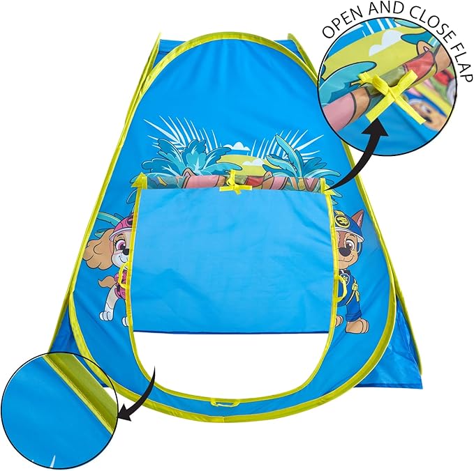 Nickelodeon Paw Patrol Collapsible Pop-Up Play Tent for Kids, Indoor Playhouse Fun for Toddlers & Children Ages 3+, 28” x 28” x 30”