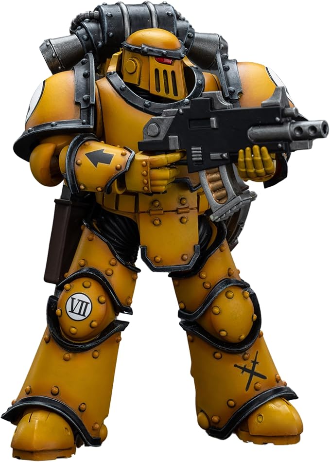 JOYTOY Warhammer 40,000 1/18 Action Figure Imperial Fists Legion MkIII Tactical Squad Legionary with Bolter Collection Model Christmas Birthday Gifts