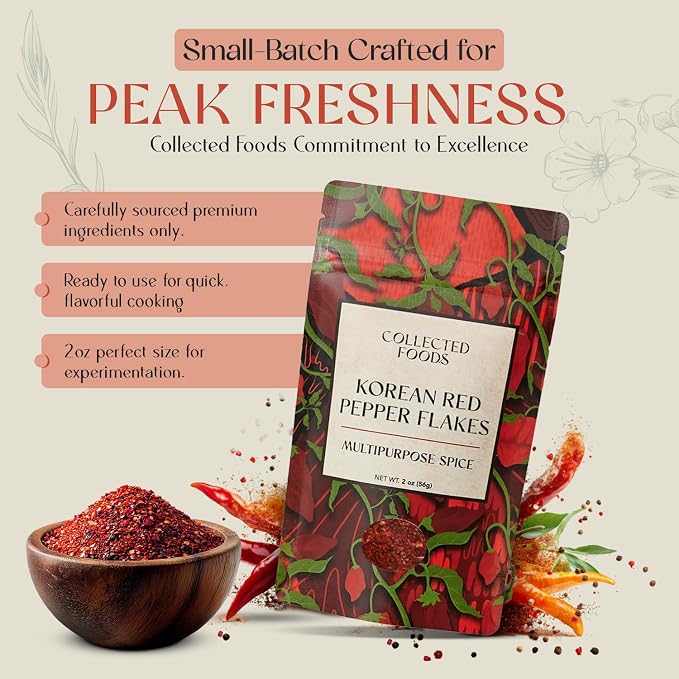 Premium Gochugaru — Sun-Dried Red Pepper Flakes for Kimchi, Gochujang, Korean BBQ & Everyday Cooking | Small-Batch, NYC Hand-Blended, Non-GMO, Gluten-Free (2 oz)